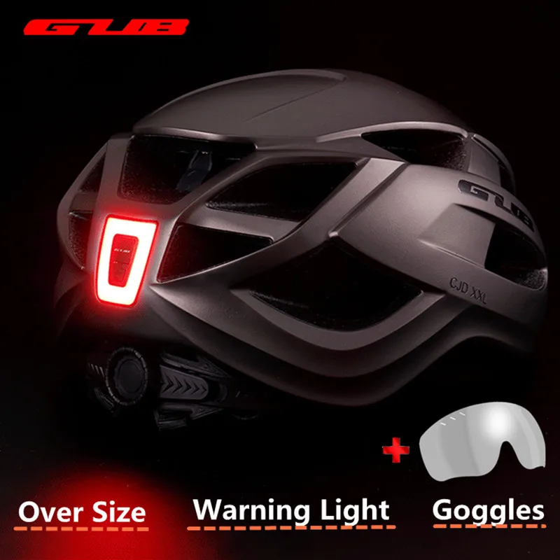 

GUB Bicycle Goggles XXL 61-65 Helmet With Light Intergrally-Molded Cycling Headset Road Crash Safety Town Route Open Face Helmet