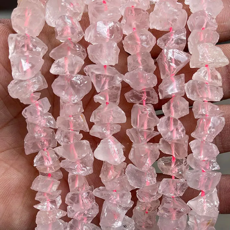 Natural Freeform Crude Raw Quartzs Spacer Beads For Jewelry Making DIY Accessorries Bead For Bracelet Rose Quartzs Amethysts
