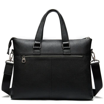 

AUAU-Leather Laptop Briefcases Bags for Men Genuine Leather Briefcase Male Totes Business Document Bag Men Messenger Bags