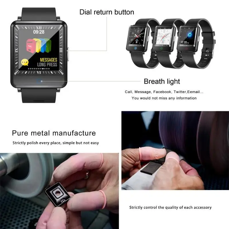CV16 Bluetooth 4,0 водонепроницаемый IP67 кровяное давление умный Браслет
