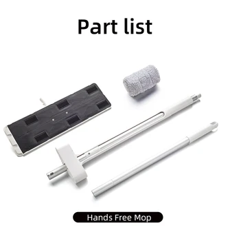 

Easy Self Wringing Mop Lazy Flip Flat Mop 360 Spin Wet Dry Mopping with Reusable Replacement For Wooden Floors and Kitchens