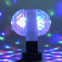 E27 85-265 в светодиодная RGB Лампочка 6 Вт Авто ротационный Кристалл сценический свет Волшебные Двойные шары DJ вечерние диско Эффект лампы