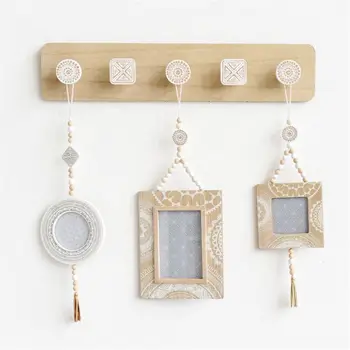 

Wooden Hooks Clothes Hanger Nordic Wall Hanging Storage Rack Hat/Coat Hanger X7YD