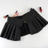 Pleated Skirts Wide Belts Women PU Leather Elastic Wide Waistband Classic Stretch Pleated Skirt Garters Peplum Cinch Belt Skirt ► Photo 3/6