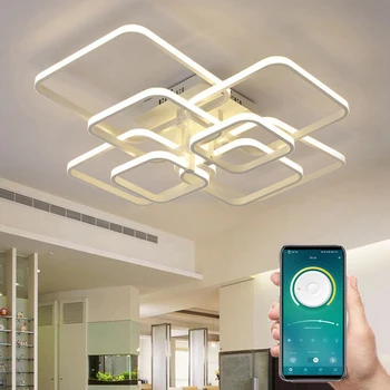 

Indoor Lighting Modern Ceiling Lights Flush Mount Ceiling Light with Remote Control Lighting for Living Room Ceiling Fixtures
