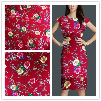 

Fancy flower high-grade carved cotton fabric skin-friendly artificial cotton fabric fashion dress clothing fabric