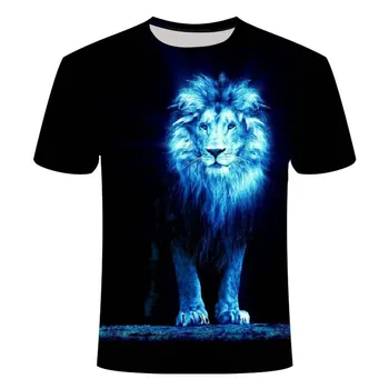 

2020 New 3D Lion T-shirt Men's Animal T-shirt Trend Cool 3D Style Pattern T-shirt 3D Printing T-shirt Summer Comfortable Top