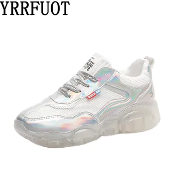

Casual Shoes Women Fashion Trends Womens Platform Sneakers Mixed Colors Bling 2019 New Arrivals Fast Delivery
