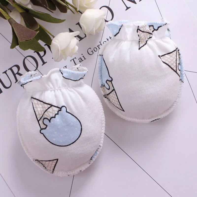 Gift Winter Gloves Warm Fleece Cute Boys Girls Hand Warmer For Newborn Baby  Protection Face Cotton Scratch Mittens