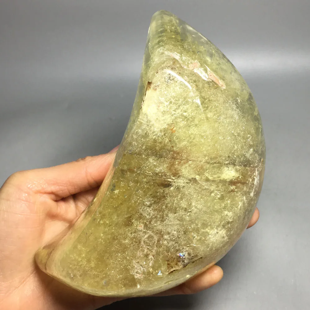 685 г желтая Луна чаши Целебный Камень пепельница кристаллы