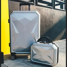 BXJZHTLRZK Индивидуальная коробка с паролем для багажа Женская тележка чехол модный алмазный граненый Алмазный чемодан 20 дюймов может доска