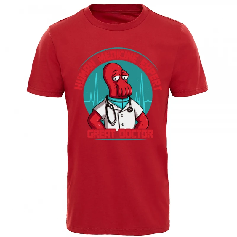 Classic Great_Doctor_5299 Tshirts Newest Summer/Autumn Short Sleeve Crew Neck T Shirt Cotton Men's Funny Tee Shirts Great_Doctor_5299 red