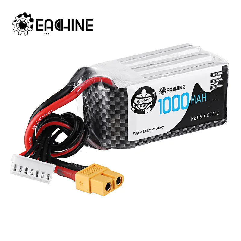 Eachine 1000mAh 6S 22,8 V 80C HV Lipo батарея для X220HV FPV гоночный Дрон XT60 штекер 62x33x38 мм 169g