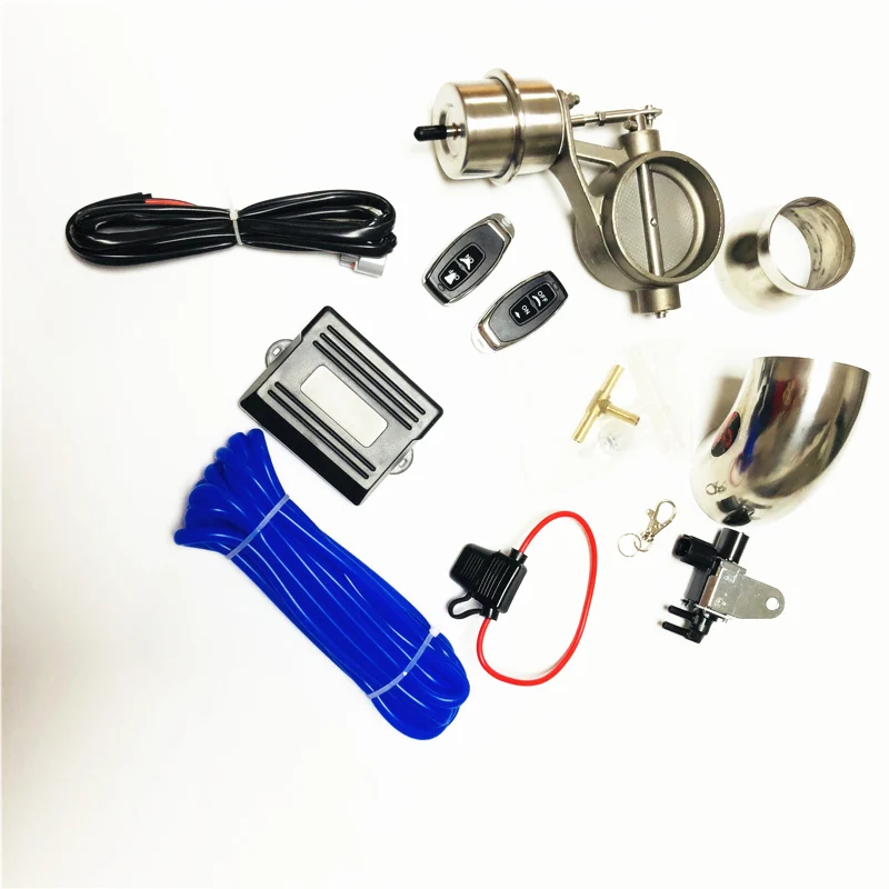 Заводской прямой 1 комплект управления выпускной клапан/вырез беспроводной пульт дистанционного управления Лер переключатель для автомобиля выхлопной системы комплект управления 51.60.63.70.76MM - Цвет: FULL SET 60MM