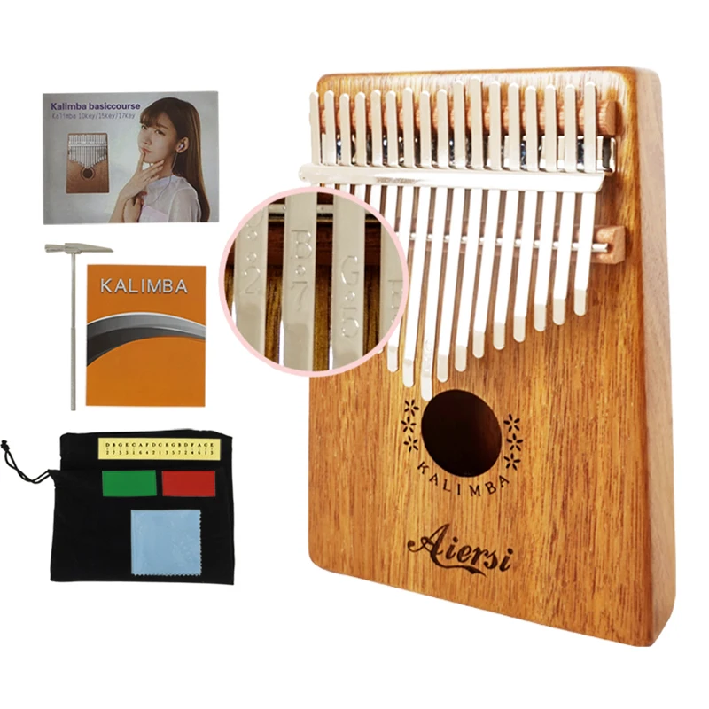 Aiersi Solid Koa 17 клавиш Gecko Kalimba большой палец пианино Calimba музыкальный подарок с песней