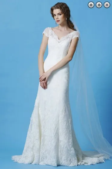 

2018 designer bridal gown v-neck cap sleeve lace brides white plus size elegant handmade flower mother of the bride dresses