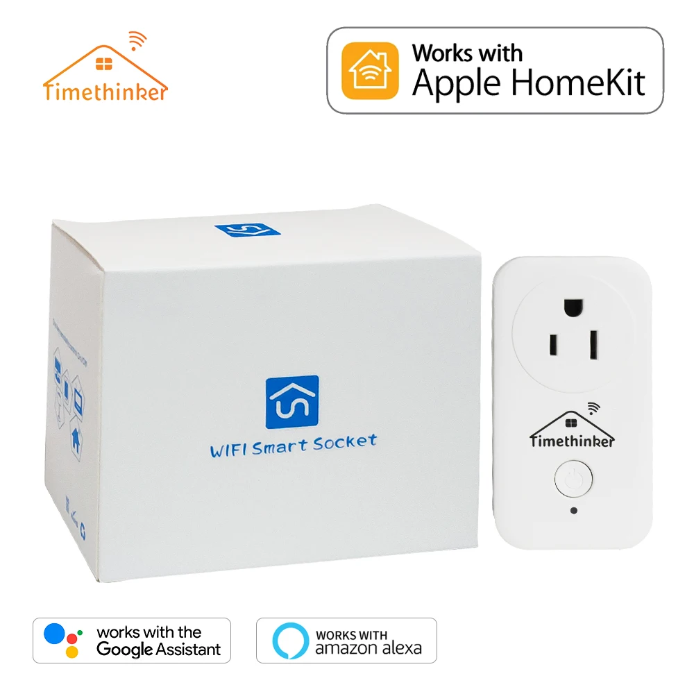 Умная розетка Timethinker для Apple Homekit, умная розетка Wi-Fi для ALexa, приложение Google Home, голосовая розетка для Великобритании/США/ЕС/Австралии с дистанционным управлением