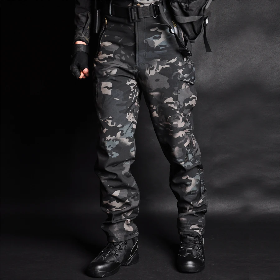 

Winter shark skin soft shell TAD Army Military Style Trousers Men's Tactical Cargo Pants trekking hunting pans