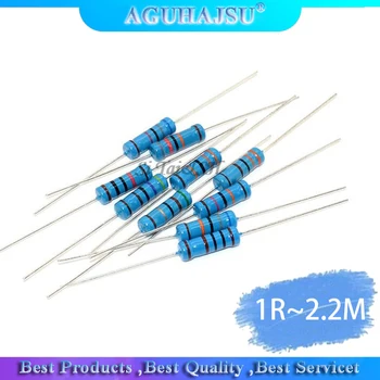 

50pcs 1/2W Metal film resistor 1R~2.2M 100R 220R 330R 1K 1.5K 2.2K 3.3K 4.7K 10K 22K 47K 100K 100 220 330 1K5 2K2 3K3 4K7 ohm