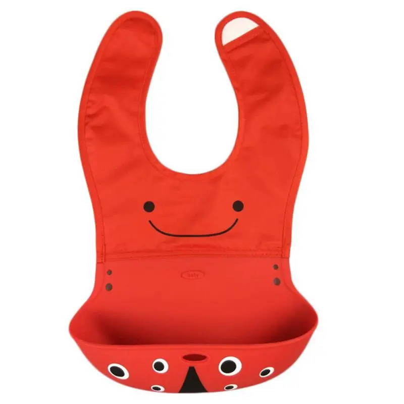 Hilittlekids мультфильм Bibsborn мальчик девочка водоотталкивающий нагрудник силиконовый детское полотенце-Слюнявчик