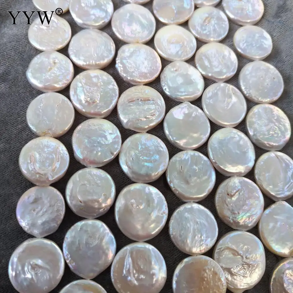 Wholesale Cultured Baroque Freshwater Pearl Beads Natural White 20mm Sold Per 14.96 Inch Strand For Diy Jewelry Making Finding
