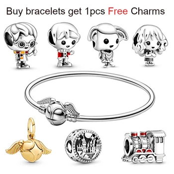 

TOGORY Special Offer Simple Charm Bracelets Bangles For Women With Harry Magic Beads Brand Bracelet Fashion Jewelry Gift