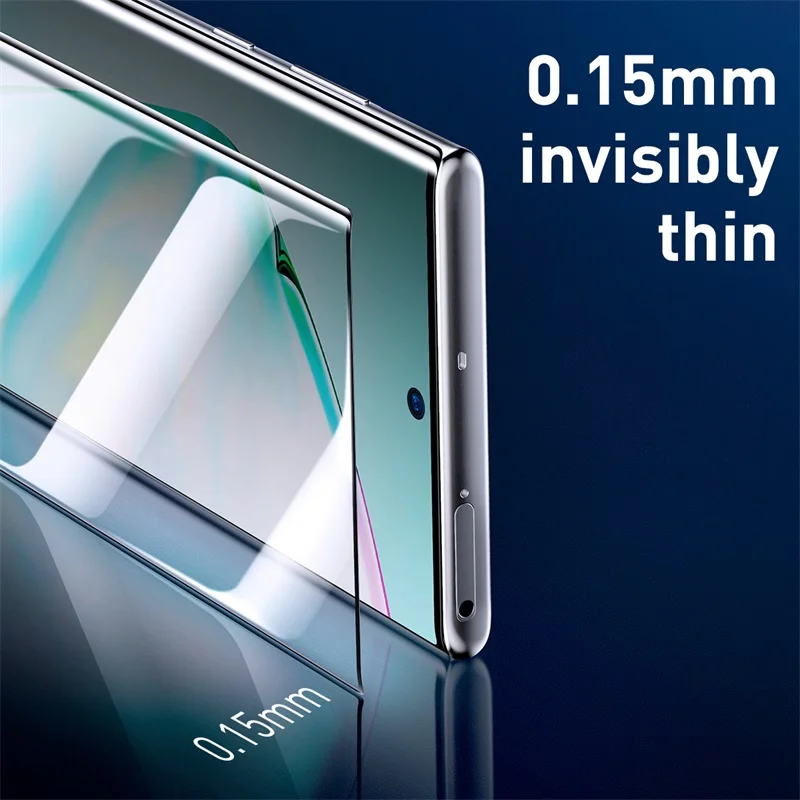 Baseus 0,15 мм защитная пленка на весь экран для samsung Note 10 Note 10 Plus защитное закаленное стекло анти-разбитое стекло 2 шт