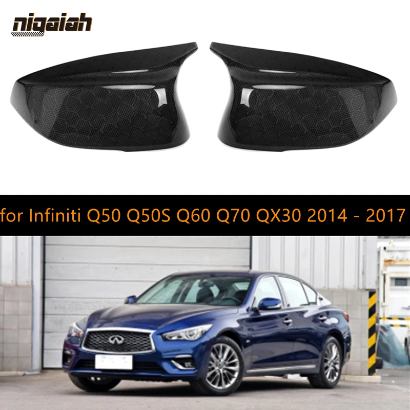 Q50 Oxhorn Carbon Fiber Mirror Covers Pattern For Infiniti