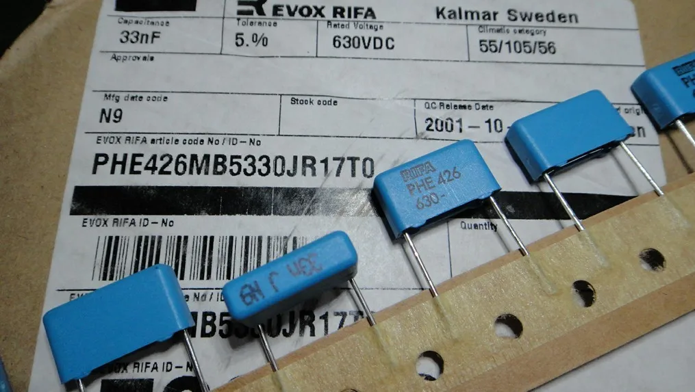 50 шт. RIFA PHE426 33NF серия 0 033 мкФ/630 в 333 новый пленочный конденсатор 15 мм Бесплатная