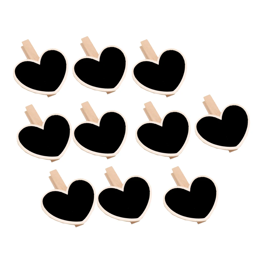 Blackboard Clamps Note Photo Clip Mark Chalkboards Tags Message Notes Boards Cards Decorations Boards Cards Wood Hanging Sign