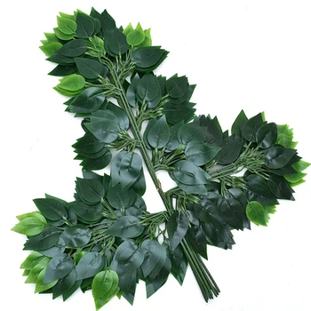 

12Pcs/Lot Artificial Leaf Plastic Tree Branches Outdoor Handmade Leaves For DIY Party Home Office Decor Artificial Plant Leaf