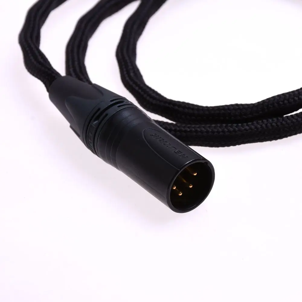 4 контактный разъём XLR Баланс Черный корпус 16 ядер посеребренный кабель 5N Pcocc для