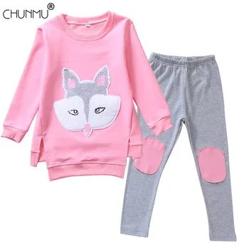

Girls Clothing Sets Autumn Winter Teens Girls Clothes Embroidery Tops + Leggings Pants 2pcs Outfit Kids Tracksuit For Girl Suit