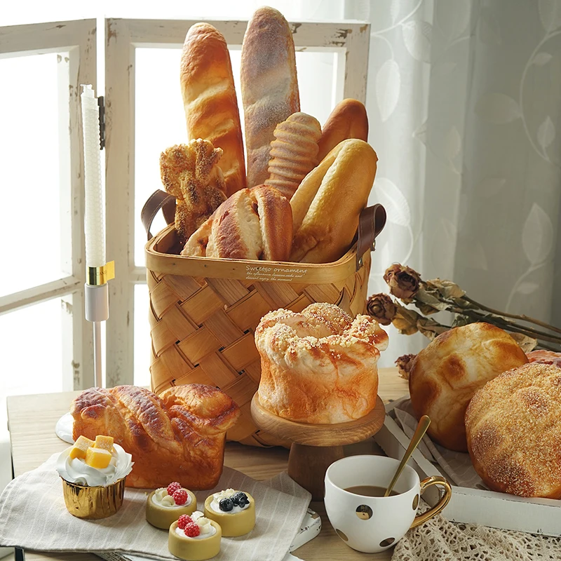 

Baking Shop Simulation Bread Decor for Window Display Cake Mold for Coffee Shop Christmas Decor Bread Mould for Photography Tool
