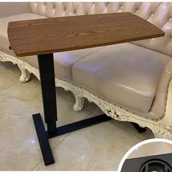 

Lazy Bed With Desk Adjustable Folding Laptop Computer Desk Lifting Mobile Writing Bedside Table