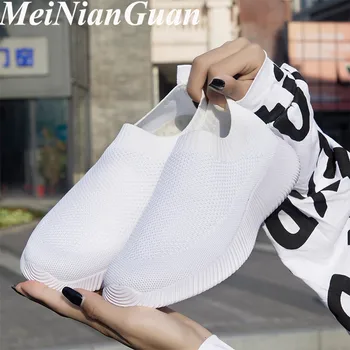 

Popular Sock Shoe Mesh Women's Footwear Light Soft Women Sneakers Summer Ladies Shoes Sport Running Shoes White Womans Shoes I1