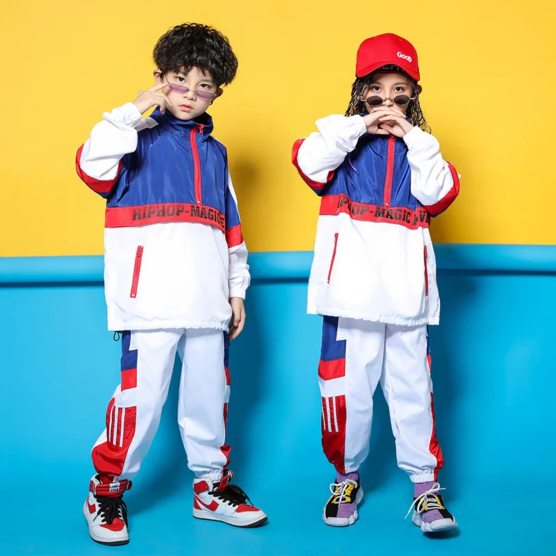 

Kids Hip Hop Dancing Costumes for Girls Boys Jazz Dance Costumes Ballroom Clothes Stage Wear Child Party Show Shirts Pants Suits