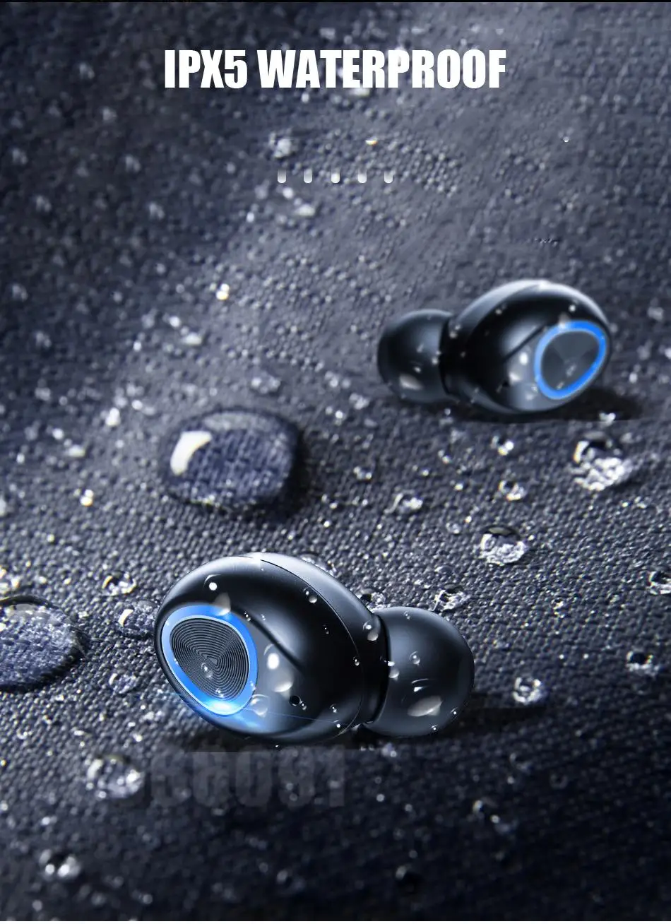 TWS Bluetooth наушники с микрофоном светодиодный дисплей беспроводные Bluetooth наушники водонепроницаемые шумоподавляющие гарнитуры