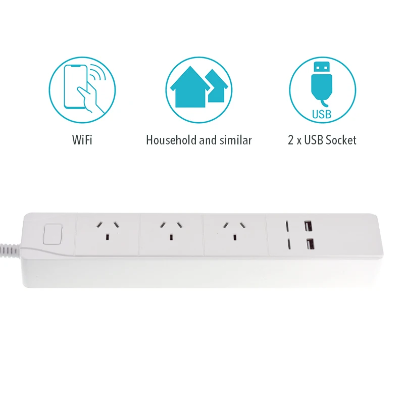 Wi Fi USB Мощность полосы умная штепсельная вилка австралийского стандарта