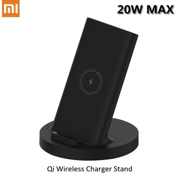 

Xiaomi Vertical Wireless Charger Stand 20W Max Qi Quick Fast Charge Phone Stand For iPhone For Samsung S10 For Mi 9 Mi 9 Pro