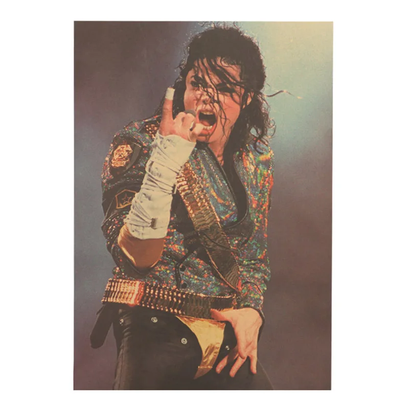 PipiFren рисунок-Наклейка на стену известная звезда Майкл Джексон один кусок винтажные наклейки домашний декор живопись классическая ностальгия обои