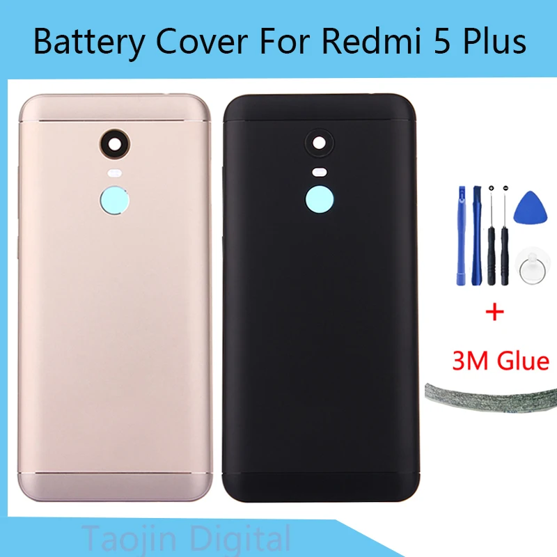 Задняя крышка для аккумулятора Xiaomi Redmi 5 Plus металлический корпус задней двери +