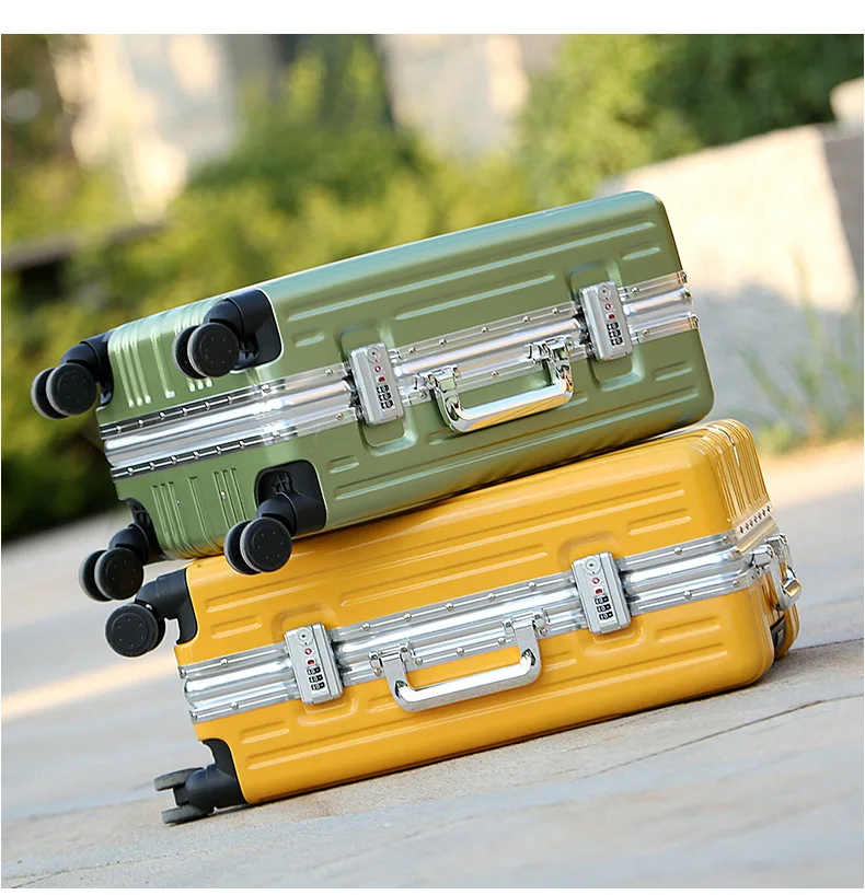 New Aluminium alloy Drawbar Luggage Hardside Rolling Trolley Luggage Suitcase 20'' Carry on Luggage 22''24''26'' Checked Luggage