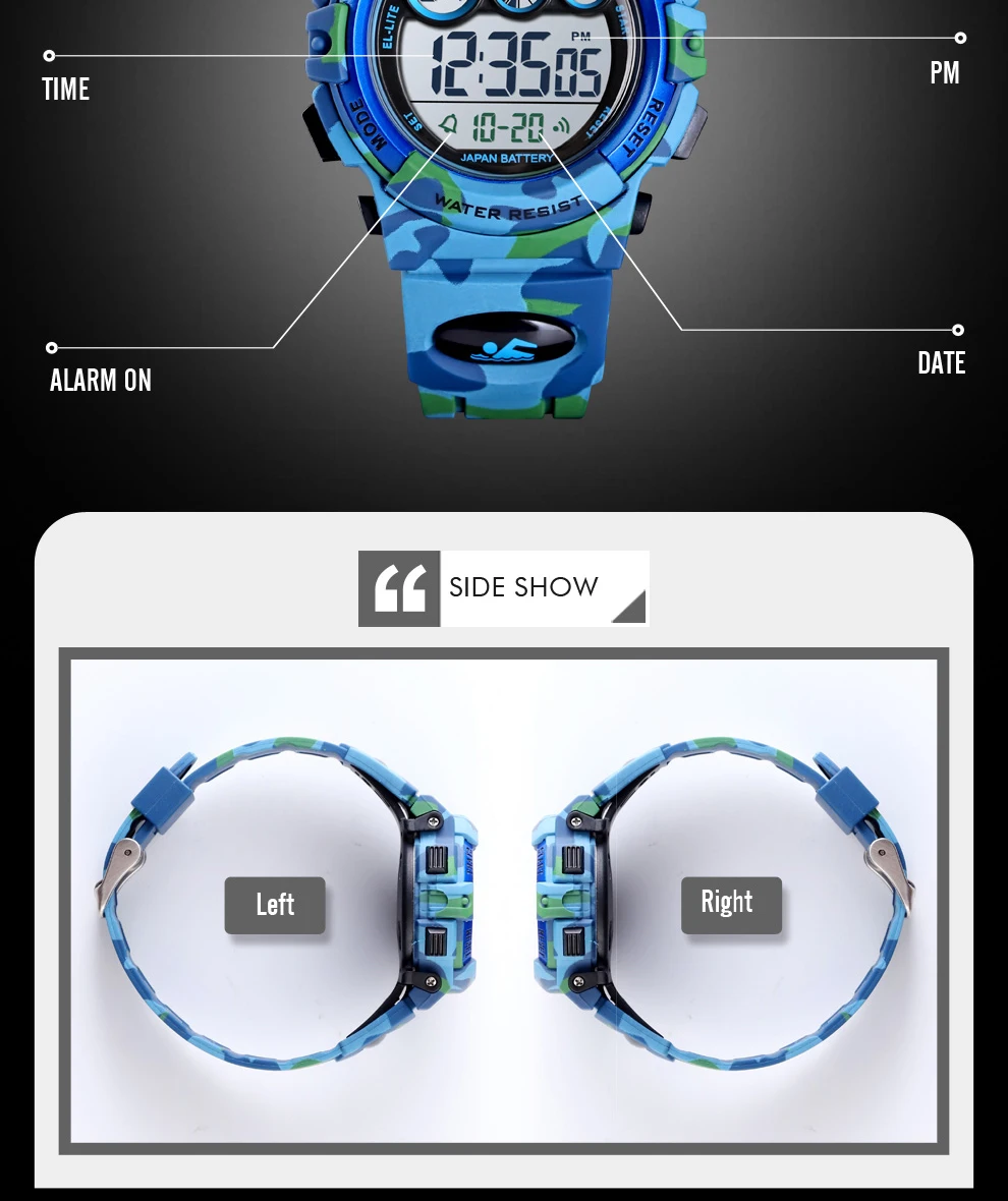 Новые уличные спортивные часы Цифровые Детские часы эксклюзивный бренд SKMEI водонепроницаемые детские часы для мальчиков и девочек детские наручные часы