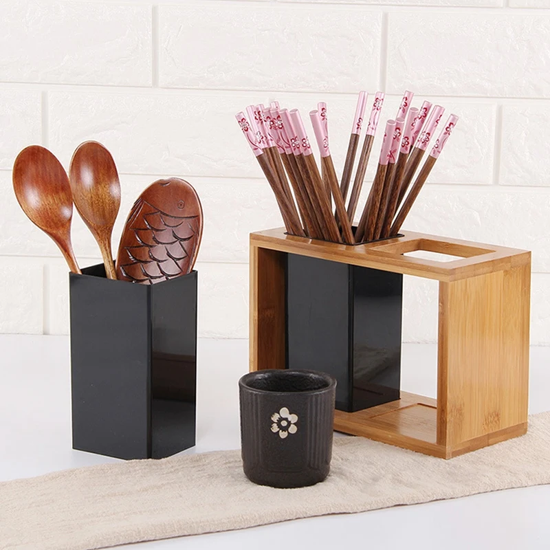 

Flatware Tableware Drying Bamboo Storage Organizer Shelf Holder for Spoon Fork Knife Chopsticks Kitchen Utensils