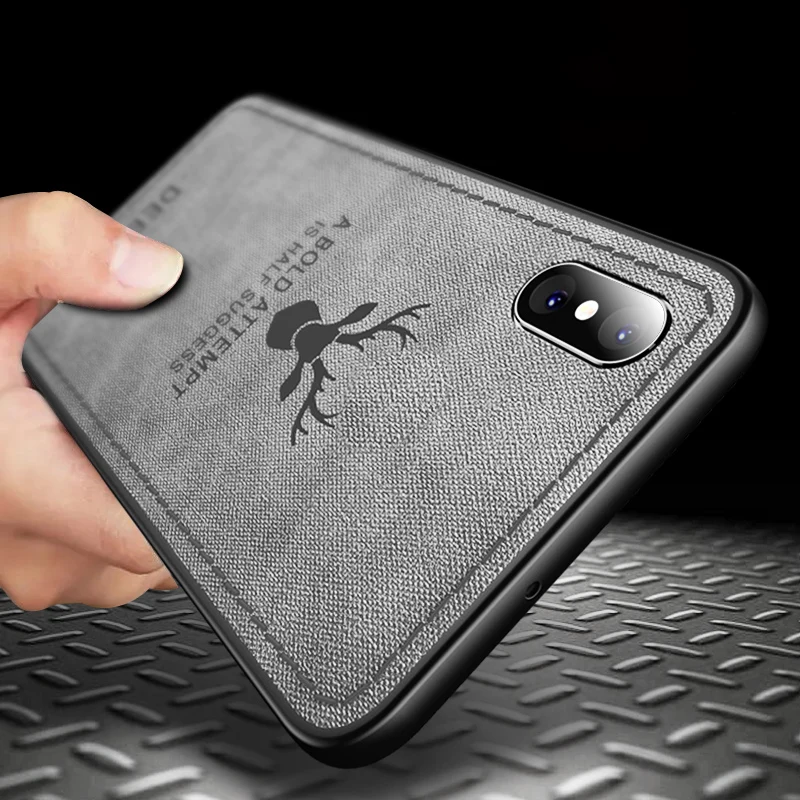 Для iPhone 6 6s SE 5 5G 5S 7 8 Plus X XS Max XR ультра тонкая текстура ткани мягкий TPU 3D принт оленя