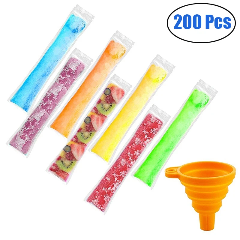 Disposable Ice Popsicle Molds Bags BPA Free Candy Freezer Tube Snacks Maker Pouch Freeze Pops | Дом и сад