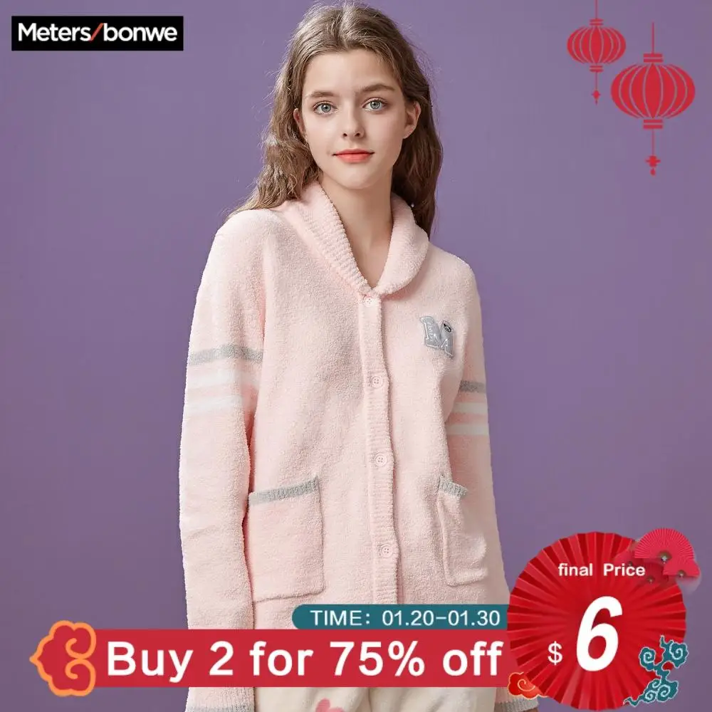 ^Cheap Metersbonwe brand Homewear Knitting cardigan women winter home comfortable warm coat