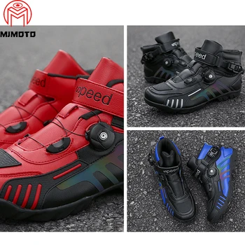 

Newest Motorcycle Racing Boots Waterproof Riding Shoes Motorbike Motocross Off-Road Protective Gear Breathable Botas Moto Boots