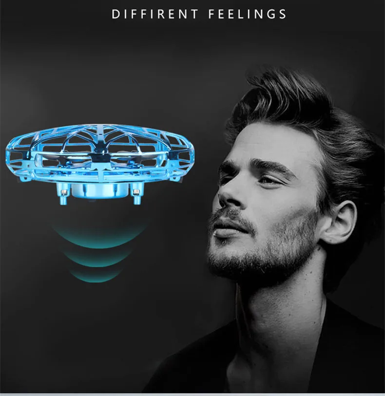 Mini Fly Helicopter UFO RC Drone Hand Sensing Aircraft Electronic Model Quadcopter flayaball Toys Small drohne For Children